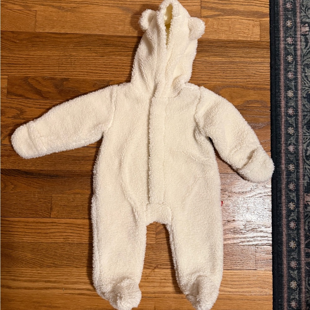 Magnetic Me Cream Fleece Baby Footie